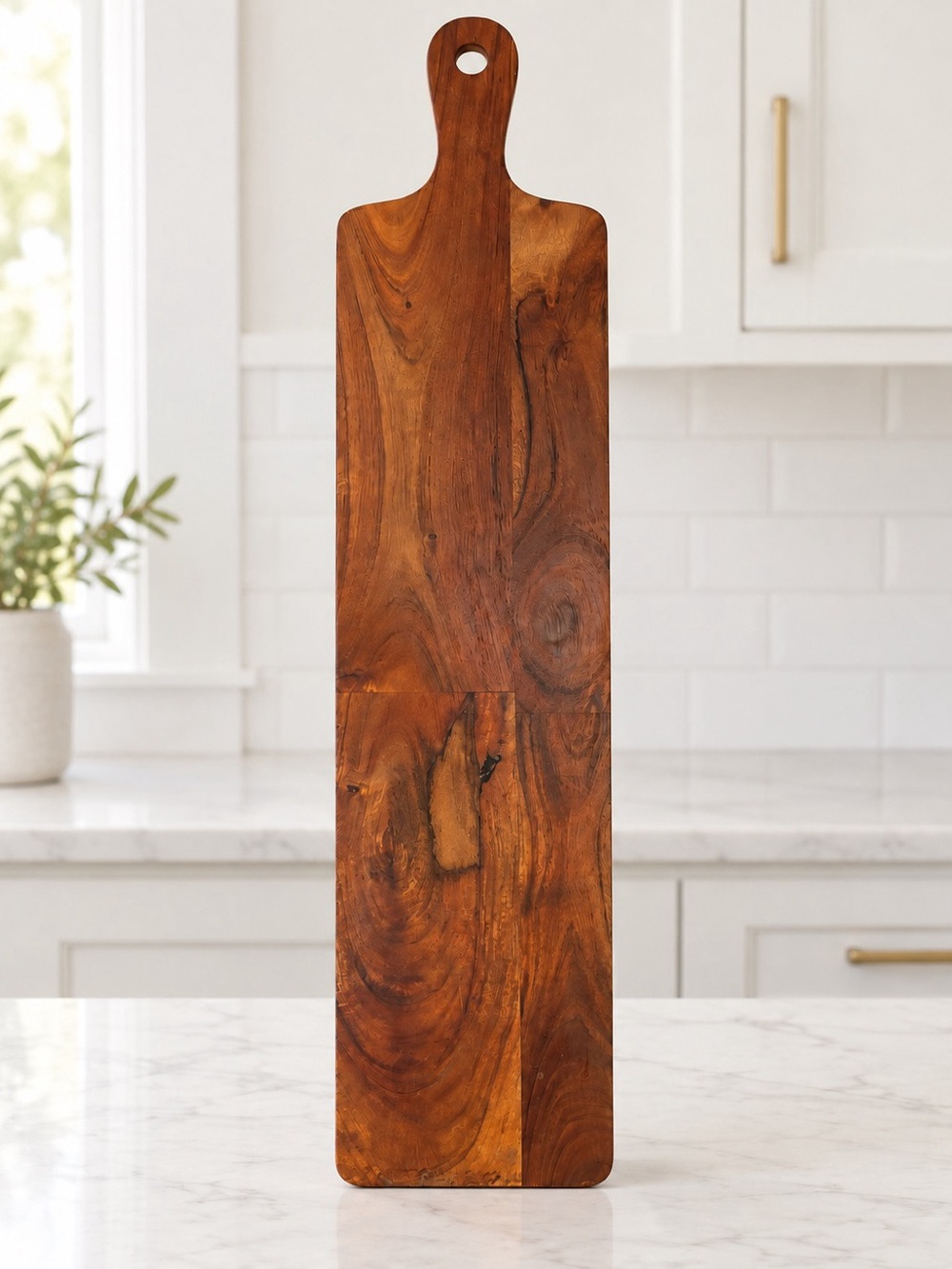 Large Rustic Wood Paddle Charcuterie Serving Board Cutting Board